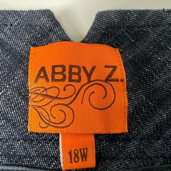 Vintage Y2K 00s Abby Z Denim Pants Blue Gray Straight Size 18W - Picture 4 of 16